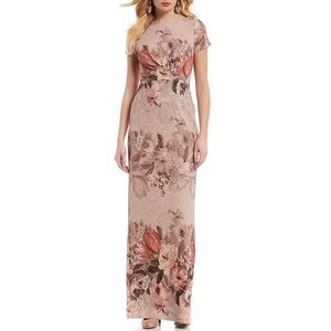Adrianna Papell floral print gown